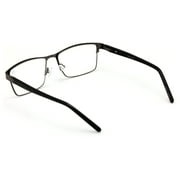 Men Premium Rectangle Metal with Plastic Temple Extra Large Reader - 152mm Wide Frame Reading Glasses