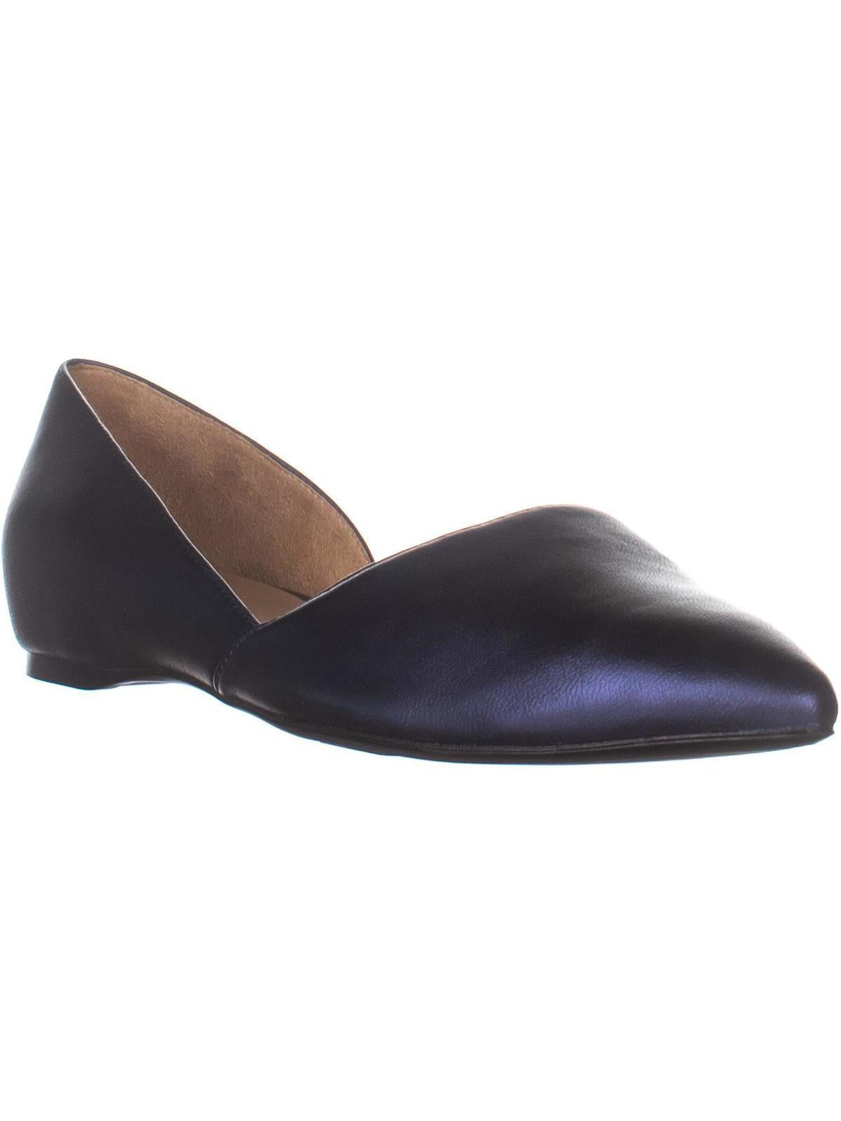 Womens naturalizer Samantha Side Cut Out Flats, Navy Metallic, 10 W US