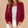 thumbnail image 4 of Wiyuqeen Cropped Blazers for Women Business Casual Open Front Long Sleeve Suit Jacket Solid Slim Fit Work Office Blazer Coats, 4 of 8