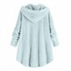 thumbnail image 4 of Puntoco Mujer Tallas grandes Botón Felpa tops Con capucha Cárdigan suelto Abrigo de lana Chaqueta de invierno Selecciones de flash Puntoco Puntoco-7499, 4 of 6