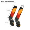 thumbnail image 2 of Gaeub Retro Space Rocket Launch Printed Design Socks Stretchy High Tube Socks for Men Women Teens , Softball Soccer Socks for Hiking, Sport, 2 of 6