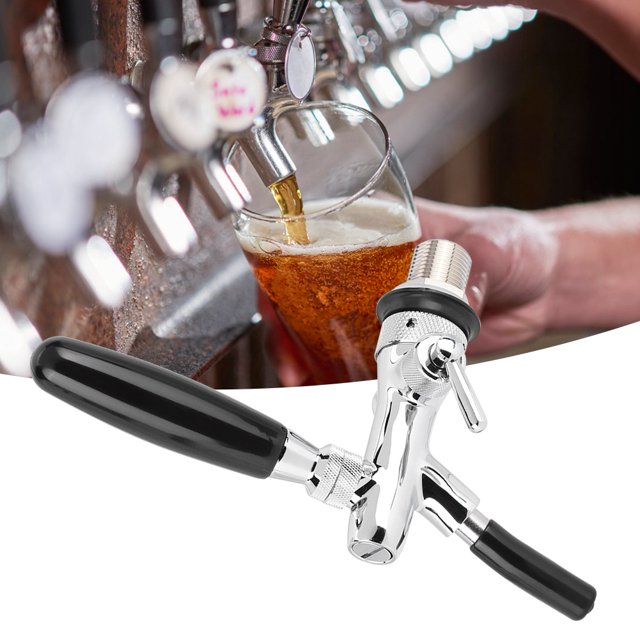 Robinet de robinet de Bière Réglable en Cuivre Robuste avec Brosse de Couverture pour la Boisson de Baril Homebrew