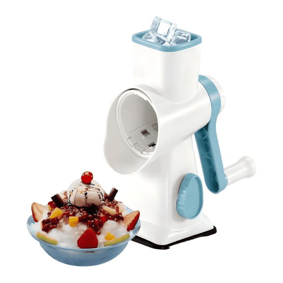 Manual Shaved Ice Machine Snow Cone Maker, Hand Crank Ice Crusher for Cocktails & Slushies