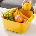 thumbnail image 4 of Sunjoy Tech Drain Basket Double Layered Strainer Basket Convenient Fruit Vegetable Washing Basket for Home Kitchen, 4 of 8