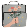 thumbnail image 5 of FORMRS Zipper Binder with Shoulder Strap 2-inch Ring 500 Sheet Capacity File Bag, Stars Flower, 5 of 5