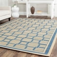 thumbnail image 2 of Safavieh Martha Stewart 4' X 5'7" Power Loomed Rug in Cream and Blue, 2 of 5