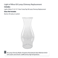 thumbnail image 3 of Light of Mine: 3" X 8.5" Oil Lamp Replacement Chimney - Clear Crimped Top Borosilicate Chimney (3" x 8 1/2"), 3 of 5