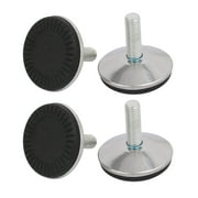 4pcs M10x30mm Thread 50mm Nonslip Base Stainless Steel Adjustable Leveling Foot