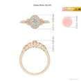 thumbnail image 4 of ANGARA Natural 0.21 Ct. Diamond Halo Engagement Ring in 14K Rose Gold for Women (Ring Size: 11.5), 4 of 9