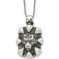 thumbnail image 1 of Stainless Steel Antiqued And Polished Tiger Skull 20In Necklace (20 X 18.45) Made In China -Jewelry By Sweet Pea, 1 of 8