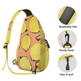 thumbnail image 4 of Lemon Lover’s Lightweight Sling Backpack with Bright Yellow Fruit Print, Multi-Layer Storage Crossbody Bag for Travel, Outdoor Activities, and Daily Essentials, 4 of 6