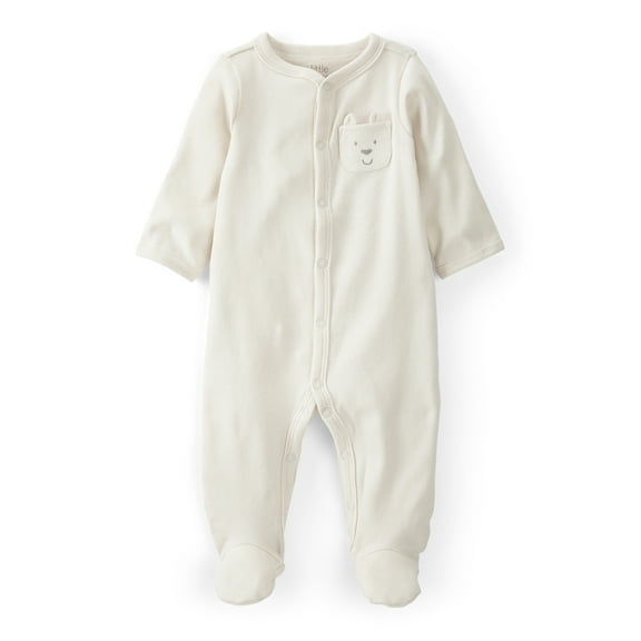 Little Planet by Carter's Baby Boy, Girl, Gender Neutral Organic Long Sleeve Bear Sleep 'N Play, Newborn-9 Months