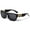 Black, variant on Square Fashion Dark Lens Hip Hop Sunglasses Black