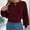 #Wine, variant on DPTALR Women's Long Sleeve Knitted Round Neck Pullover Sweater,White,Size S