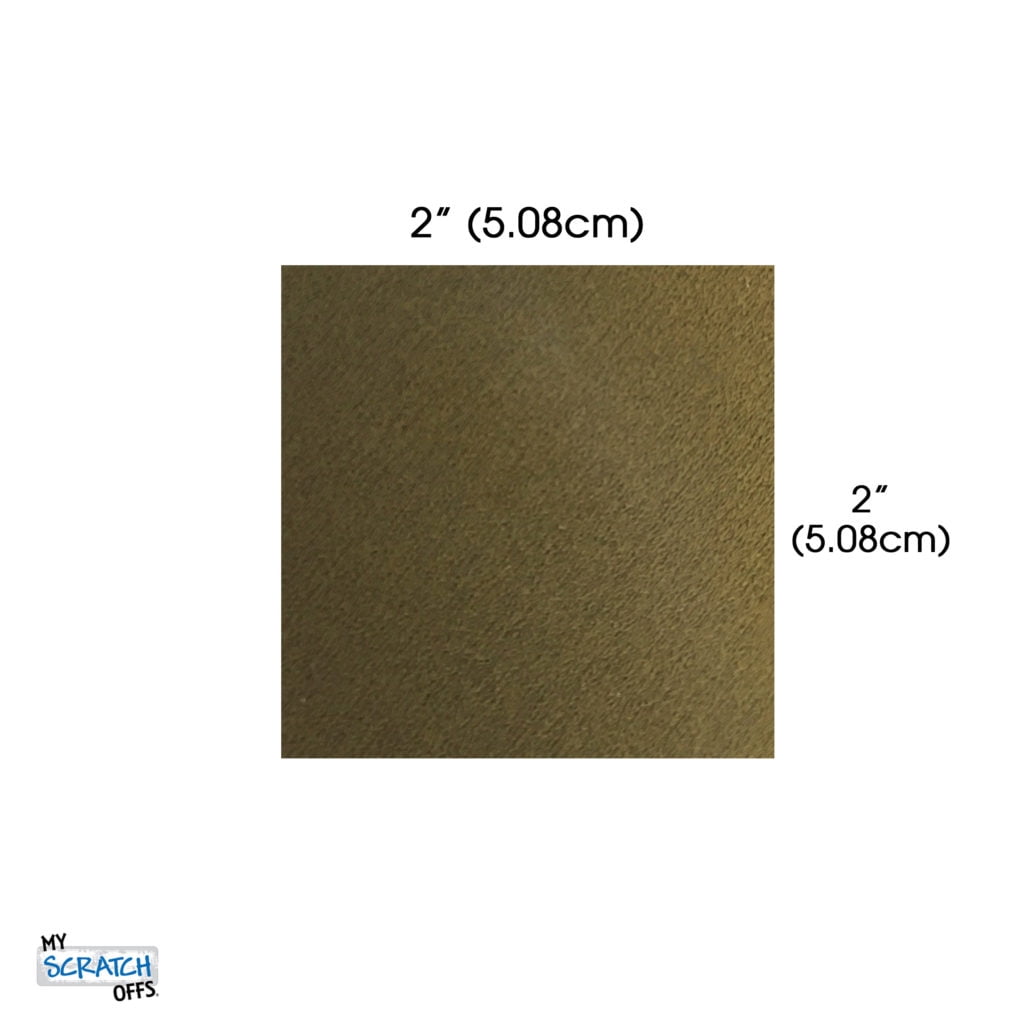 My Scratch Offs Square Scratch Off Stickers, 2 x 2 Inch, Gold, 250 Count