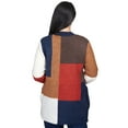 thumbnail image 2 of Alfred Dunner Womens Petite Autumn Colorblock Cardigan, 2 of 6