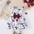 thumbnail image 5 of xfsWaSs Toddler Baby Girl Dress 2 Pack Summer Dresses For Baby Girls Floral Dress Ruffles Sleeveless Bowknot Beach Sundress Cute Clothes 12-18 Months, 5 of 9