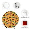 thumbnail image 4 of Zufioo Bohemian Sunflower Print Bone China Decorative Plate, Ceramic Dinner Plate with Stand Ceramic Decoration Homewares-8in, 4 of 6