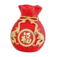 thumbnail image 1 of Adorno de escritorio mayimx Figura de bolsa de dinero Feng Shui Año Nuevo rojo m, 1 of 9