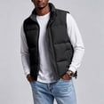 thumbnail image 6 of Havenx Puffer Vest for Men Sleeveless Full Zip Up Jackets Stand Collar Puffy Vest Outdoor Warm Winter Casual Outerwear Vests,Black 2XL, 6 of 8