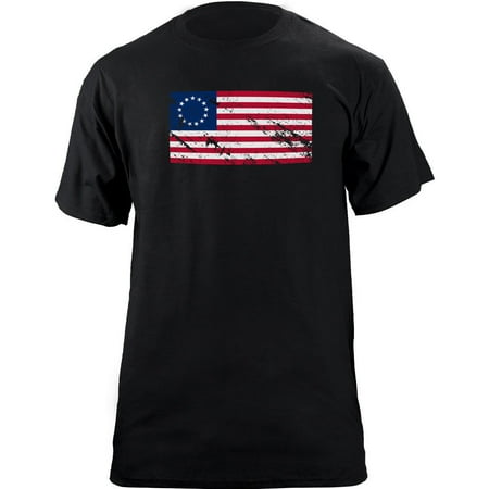 Distressed Betsy Ross US Flag T-Shirt (Best Way To Quench Your Thirst)