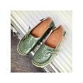 thumbnail image 4 of Frontwalk Women Flats Round Toe Boat Shoes Hollow Out Loafers Walking Casual Moccasins Womens Slip On Army Green 6, 4 of 6