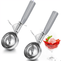 New Arrivals 2Pcs 4oz Release Cookie Scoops Ice Cream Scooper