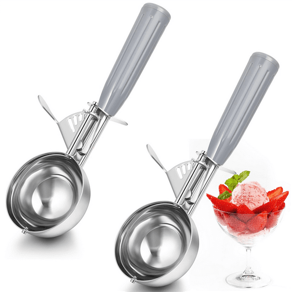 New Arrivals 2Pcs 4oz Release Cookie Scoops Ice Cream Scooper