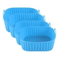 thumbnail image 1 of Bandeja de silicona para freidora de aire con asas, cesta antiadherente para freidora de aire, apta para lavavajillas, sin BPA, para una cocción uniforme y una limpieza fácil., 1 of 8