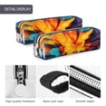 thumbnail image 4 of Fotbe Colorful Paint Print Pattern Leather Pencil Case, Pencil Pouch with Durable Zipper, Compact and Stylish Organizer for Stationery, Art Supplies, Travel Essentials, 4 of 7