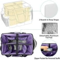 thumbnail image 2 of Rolling Cleaning Bag with Detachable Trolley Profional Cleaning Caddy with Shoulder Strap for Housekeepers Portable Cart on Wheels for plies Purple Patent Design, 2 of 6