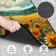 thumbnail image 3 of Kdxio Field Style Bicycle Young Sunflower Print Car Floor Mats Universal SUV Front Rear Floor Foot Mats 4-Piece Full Set with Non-Slip Rubber Backing Car Accessories for Most Cars, 3 of 7