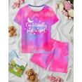 thumbnail image 2 of Girls Pajamas Sets Short Sleeve Summer Pjs for Girls Bow Sleepwear Clothes Sets Size 3-16, 2 of 8