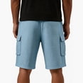thumbnail image 4 of Men's Waffle Knit Cargo Shorts with Drawstring Elastic Waist and Multiple Pockets, Solid Color Casual Summer Bottoms, Loose Fit Workwear Pants for Outdoor Activities, 4 of 5