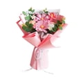 thumbnail image 2 of Ramo de flores de ganchillo de 45 cm, regalo de bendición eterna, decoración navideña artificial Rosa, 2 of 9