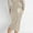 Beige, variant on Womens Leather Midi Skirt High Waisted Wrap Ruched Front Slit Bodycon Skirts (Beige L)