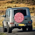 thumbnail image 5 of Fotbe pink ribbon bows Pattern Spare Tire Cover Thickening Universal Fit for Jeep, Trailer, RV, SUV, Truck, Tough Tire Wheel Soft Cover-14 inch, 5 of 6