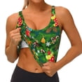 thumbnail image 3 of Fotbe Cute Christmas Stocking Bear Sujetador Deportivo Largo sin Aros para Mujer con Almohadillas y Soporte Medio, Transpirable y Absorbente, Camiseta Tipo Chaleco o Tank Top-XX-Large, 3 of 8