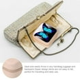 thumbnail image 3 of Shiartex Butterfly Hologram PU Leather Jewelry Box for Necklace, Ring, Earring Storage, Mother's Day Gift Pink, 3 of 5