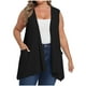 thumbnail image 3 of Tops de trabajo para mujer,Chaleco tipo cárdigan de talla grande, blusa sin mangas con bolsillos, poliéster, ropa informal para mujer, sopatenor, 3 of 9