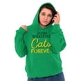 thumbnail image 4 of Dogs Whatever Cats Forever Funny Hoodie Sweatshirt Women Men Brisco Brands L, 4 of 6