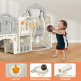 thumbnail image 5 of Aikidkit 10-in-1 Toddler Slide PlaySet for kids indoor/outdoor for Toddlers Aged 6-36 Months, Grey & Beige, 5 of 13