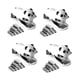 thumbnail image 1 of Grapadora de escritorio Panda de 4 piezas, grapadora con capacidad para 12 hojas, grapadora con 4000 grapas n.º 10 y color blanco y negro, 1 of 5