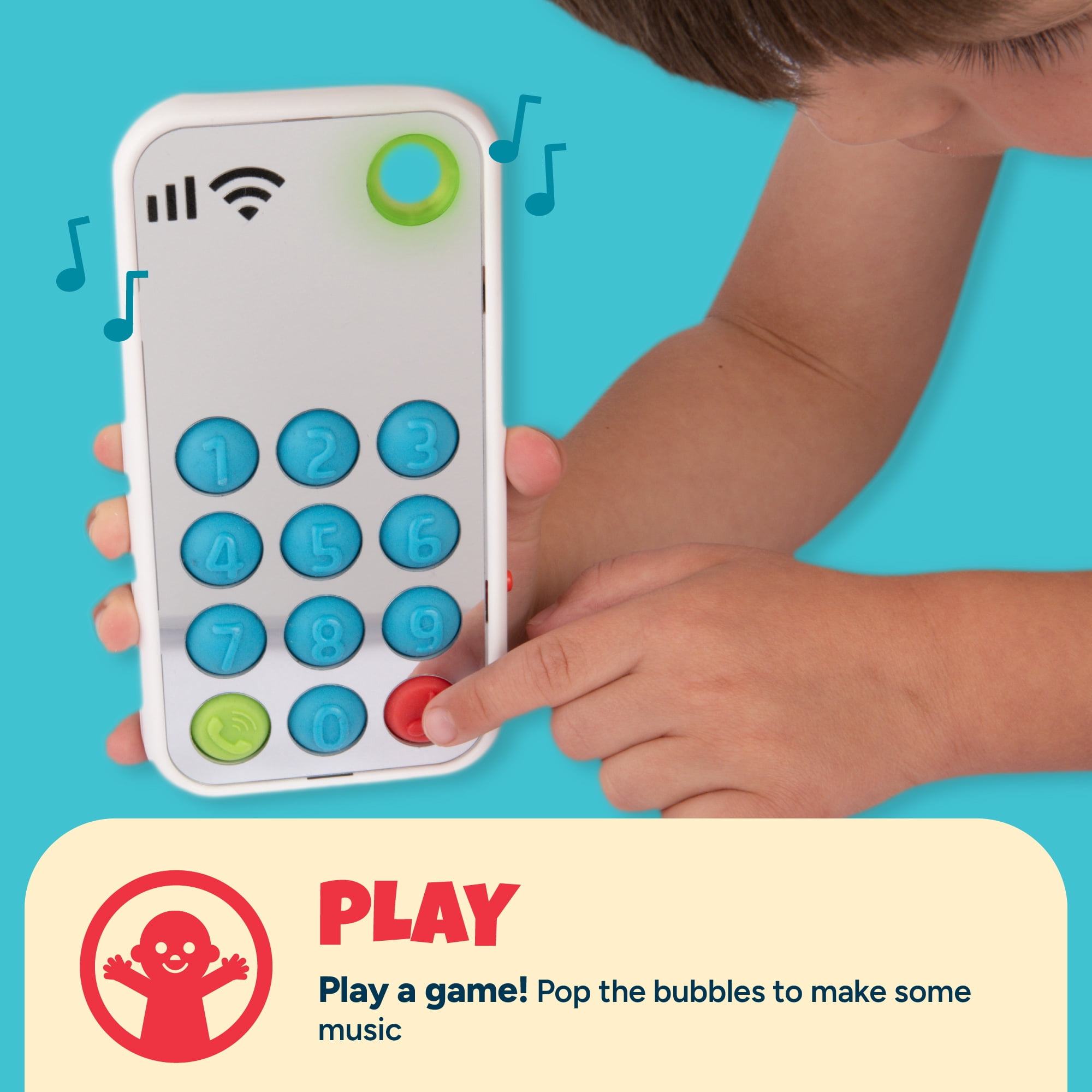 Chuckle & Roar Pop It Phone Pretend Play for Children Ages 1-4+ by Buffalo Games