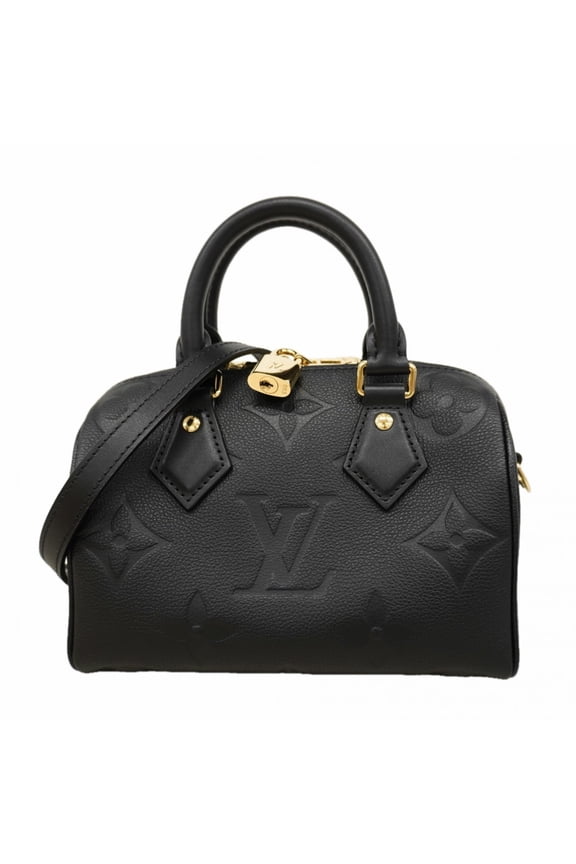 Pre-Owned Louis Vuitton Monogram Empreinte Speedy Bandoulire 20 Handbag M58953 Noir (Black)...