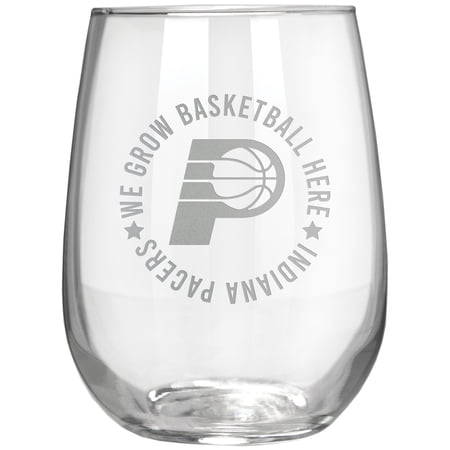Indiana Pacers Etched 17oz. Rally Cry Stemless Wine Glass