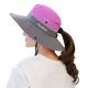 thumbnail image 1 of Muryobao Sombrero de sol con cola de caballo para mujer, protección UV, malla plegable, ala ancha, sombrero de pesca para playa, 1 of 1