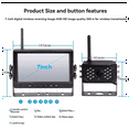 thumbnail image 4 of 7 Inch Wireless RV Backup Camera System, IPS Display and 1 Rear View Camera, Car Split Recorder, 4 of 6