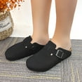 thumbnail image 6 of Lurnyet Women Slip On Suede Clogs with Buckle Closure Sandal, 6 of 7