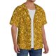 thumbnail image 2 of Fotbe Gold Glitter Camisa Estampada de Manga Corta para Hombre, Casual de Verano, Estilo Playero, Sin Arrugas-Medium, 2 of 5